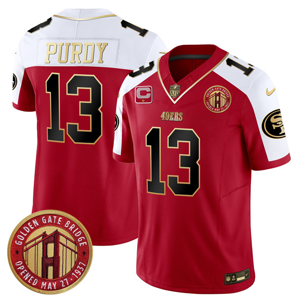 San Francisco 49ers #13 Brock Purdy Red F.U.S.E. Golden Gate Bridge With 1-Star C Patch Alternate Vapor Limited Stitched Jersey - Zenithce