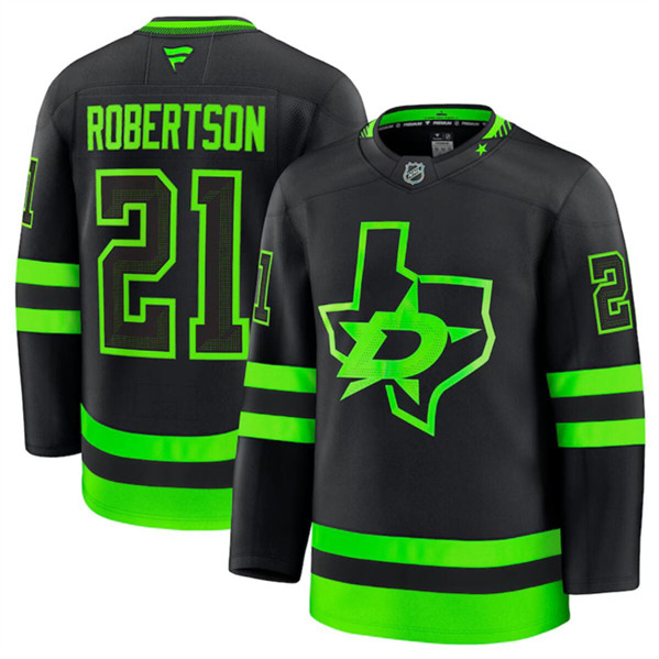 Dallas Stars #21 Jason Robertson Black 2024-25 Alternate Stitched Jersey - Zenithce