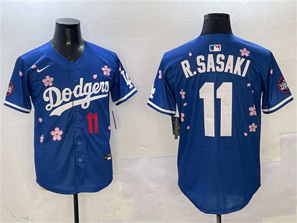 Los Angeles Dodgers #11 Roki Sasaki Royal 2025 Tokyo Series Limited Stitched Jersey - Zenithce