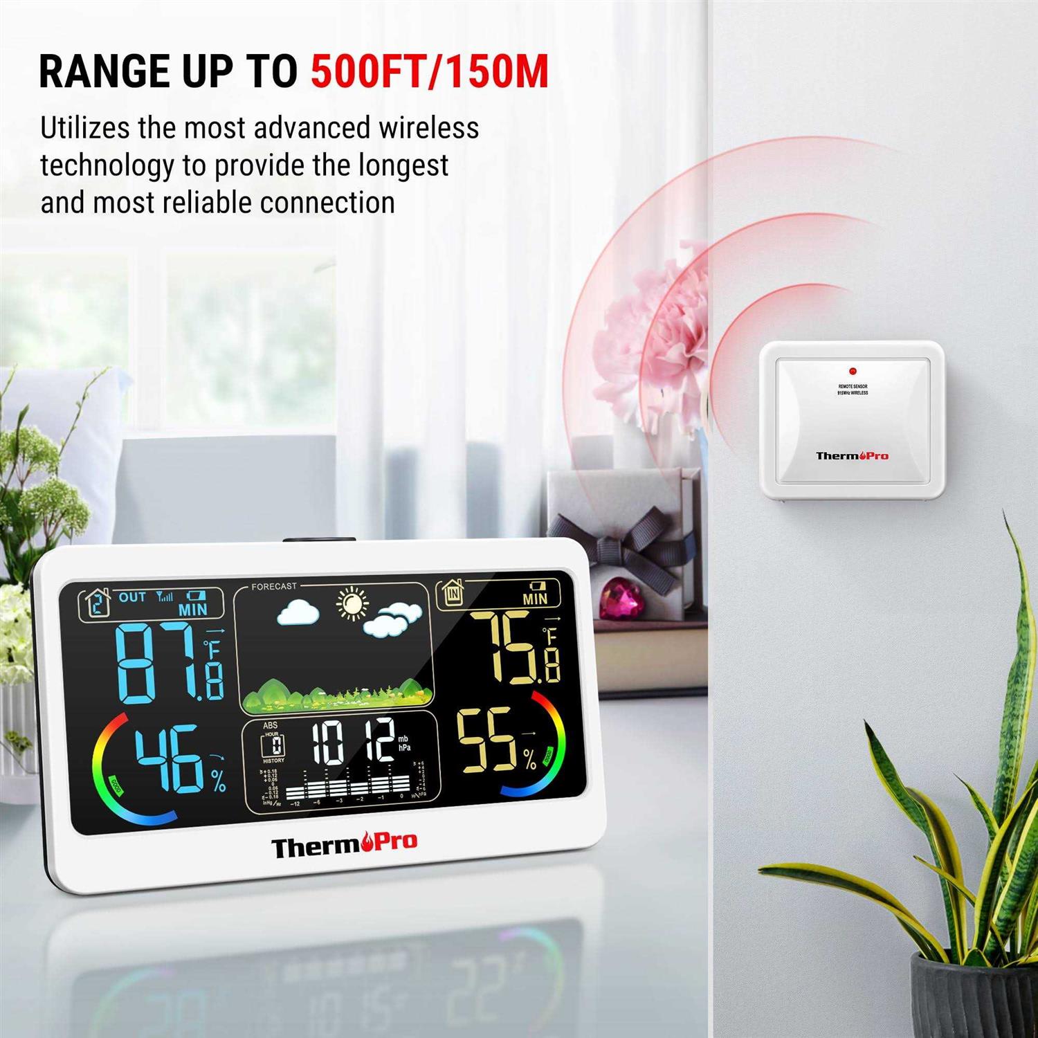 ThermoPro TP50 Digital Hygrometer Indoor Thermometer Room Thermometer and Humidity Gauge with Temperature Humidity Monitor - Zenithce