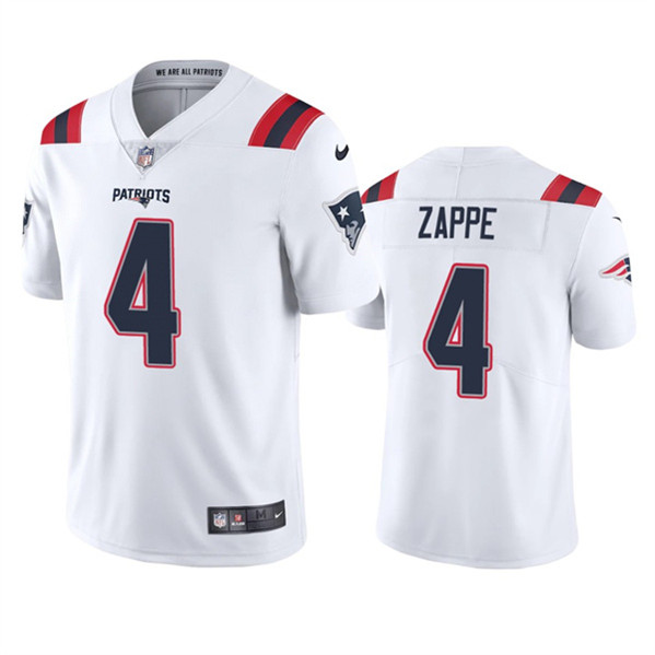New England Patriots #4 Bailey Zappe White Vapor Untouchable Limited Stitched Jersey - Zenithce
