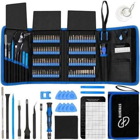 Strebito Screwdriver Sets 142-piece Electronics Precision Screwdriver with 120 Bits Magnetic Repair Tool Kit for iPhone - Zenithce