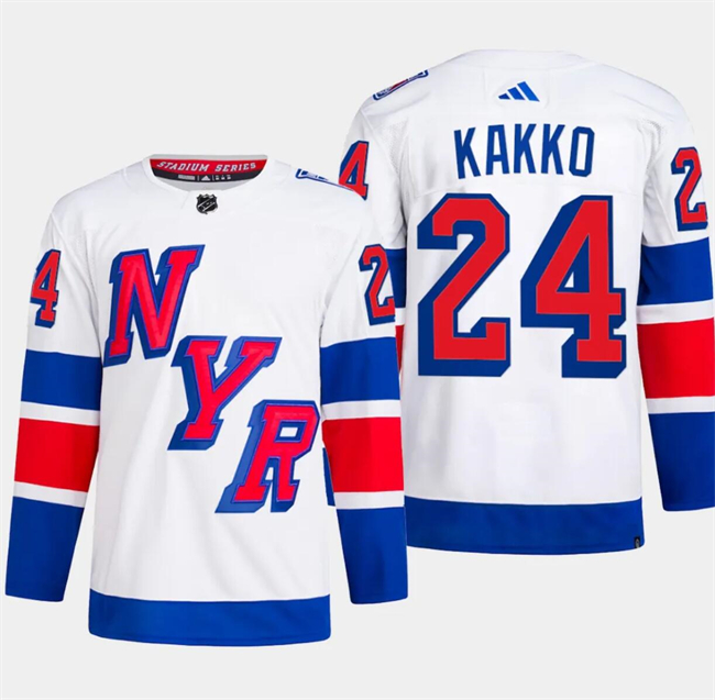 New York Rangers #24 Kaapo Kakko White 2024 Stadium Series Stitched Jersey - Zenithce