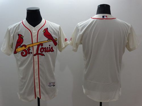 Cardinals Blank Cream Flexbase Authentic Collection Stitched Jersey - Zenithce