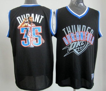 Oklahoma City Thunder #35 Kevin Durant Black Notorious Fashion Jersey - Zenithce