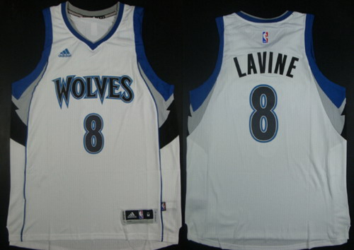 Minnesota Timberwolves #8 Zach LaVine Revolution 30 Swingman 2014 New White Jersey - Zenithce