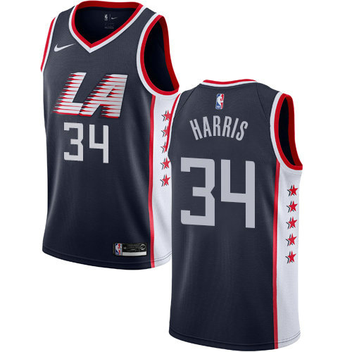 Clippers 34 Tobias Harris Navy 2018-19 City Edition Swingman Jersey - Zenithce