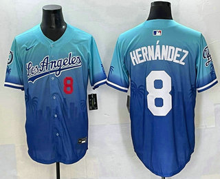 Los Angeles Dodgers #8 Enrique Hernandez Blue 2025 City Connect Limited Stitched Jersey - Zenithce