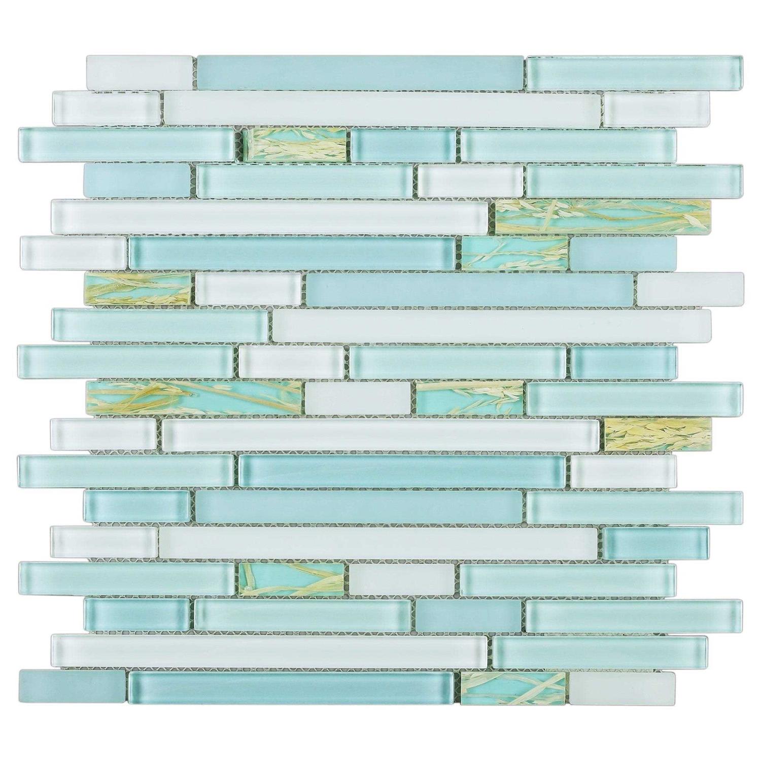 Supreme Tile TileGen. Random Sized Glass Mosaic Tile Wall Tile - Zenithce