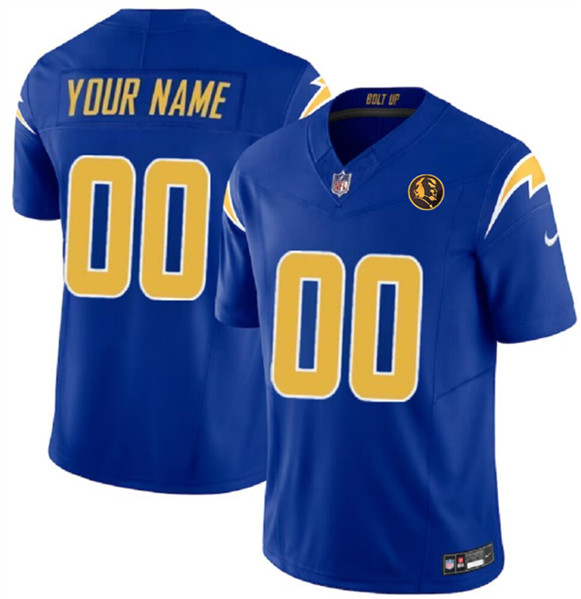 Los Angeles Chargers Custom Royal 2023 F.U.S.E. With John Madden Patch Vapor Limited Stitched Jersey - Zenithce