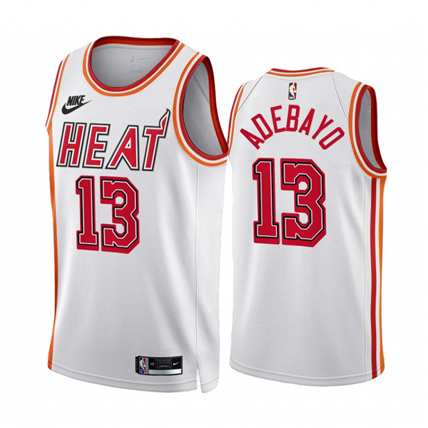 Miami Heat #13 Bam Adebayo White Classic Edition Stitched Jersey - Zenithce