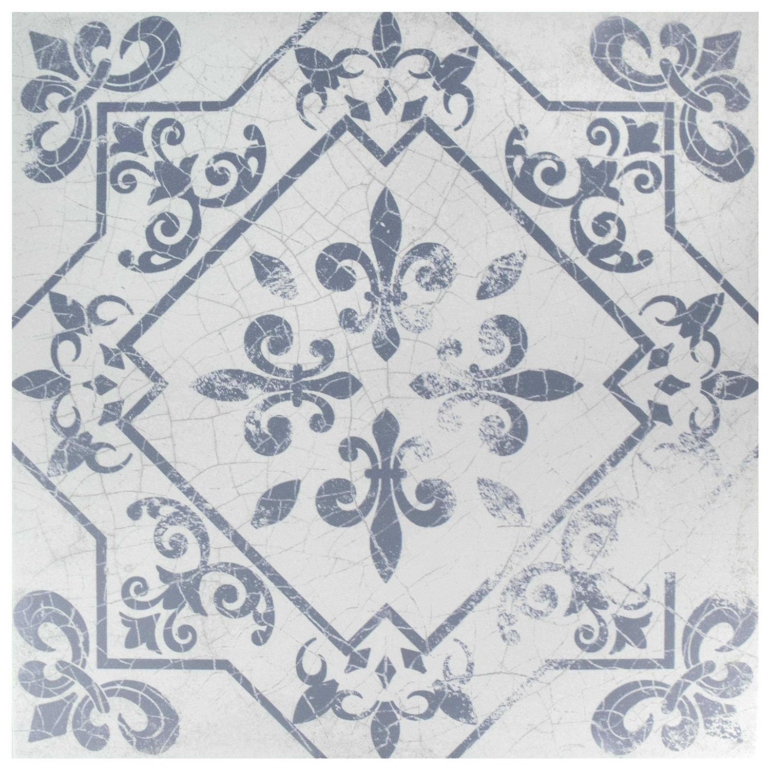 Merola Tile Atlantic Azul Ceramic Floor and Wall Tile - Zenithce