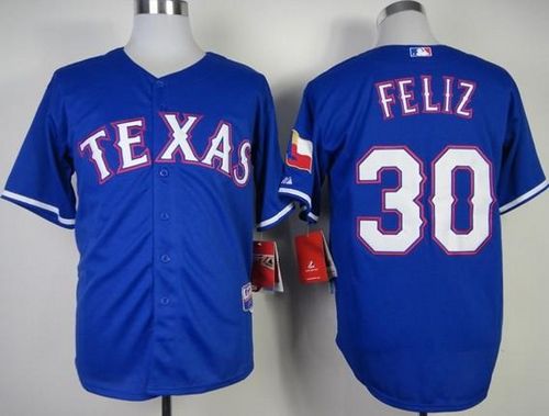 Rangers #30 Naftali Feliz Stitched Blue Cool Base Jersey - Zenithce