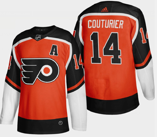 Philadelphia Flyers #14 Sean Couturier Orange Reverse Retro Stitched Jersey - Zenithce