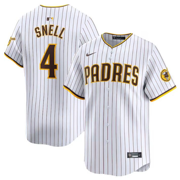 San Diego Padres #4 Blake Snell White 2024 Home Limited Stitched Jersey - Zenithce