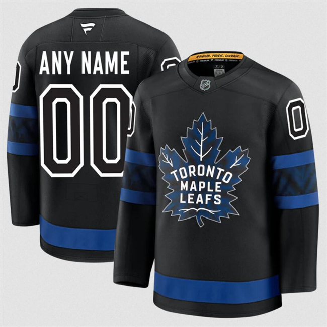 Toronto Maple Leafs Custom Black 2024-25 Alternate Stitched Jersey - Zenithce