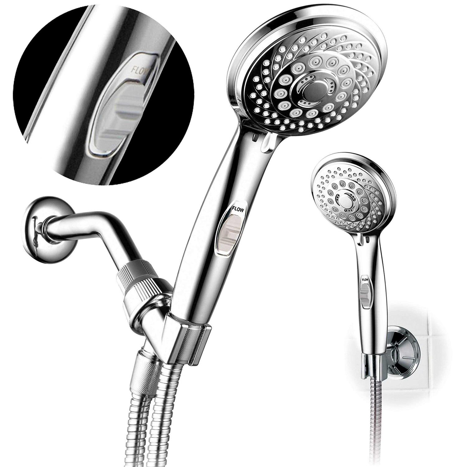 Hotel Spa AquaCare Retail Pack High Pressure 8-setting Handheld Shower Head 1749SNF - Zenithce