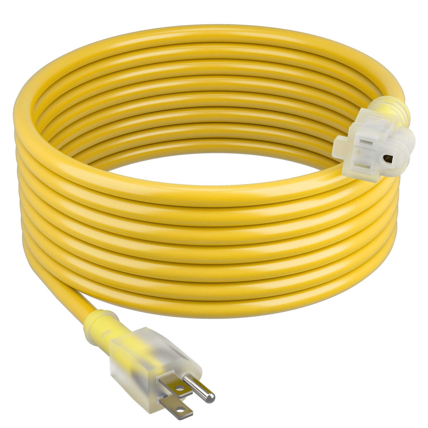 GearIT Outdoor Extension Cord AWG Gauge 3 Prong Plug - Zenithce