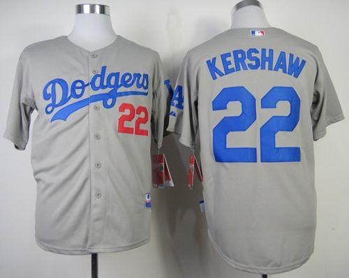 Dodgers #22 Clayton Kershaw Stitched Grey Jersey - Zenithce