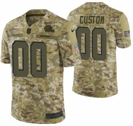 Cleveland Browns Customized Camo Salute To Service Limited Stitched NFL Jersey - Zenithce