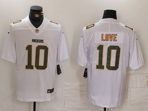 Green Bay Packers #10 Jordan Love White Fashion Vapor Limited Stitched Jersey - Zenithce