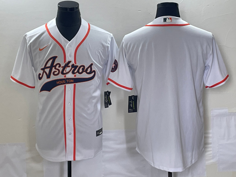 Houston Astros Blank White Cool Base Stitched Jersey - Zenithce