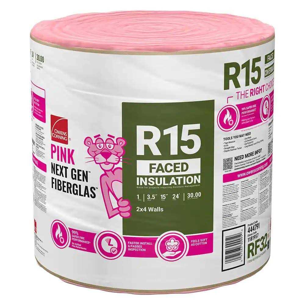 Owens Corning R 13 Faced Fiberglass Insulation Roll 15 in. x 32 ft - Zenithce