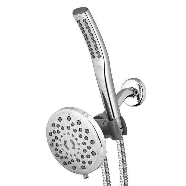 Waterpik PowerSpray Plus Chrome 6 settings Showerhead 1.8 gpm - Zenithce