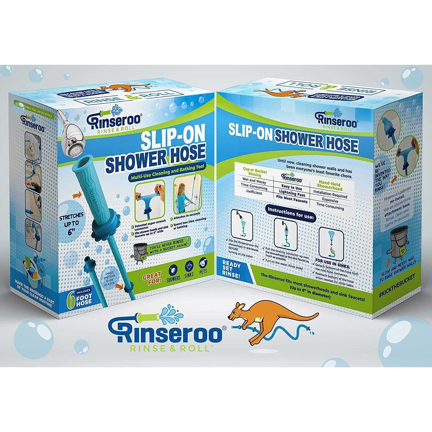 Rinseroo Tub Faucet Hose and Sprayer Slips On to Tub Spout for Hair Washing, Baby or Dog Bath. Bathtub Faucet Showerhead Attachment. Sh - Zenithce