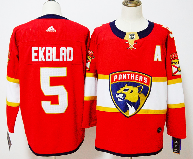 Florida Panthers #5 Aaron Ekblad Red Stitched Adidas Jersey - Zenithce