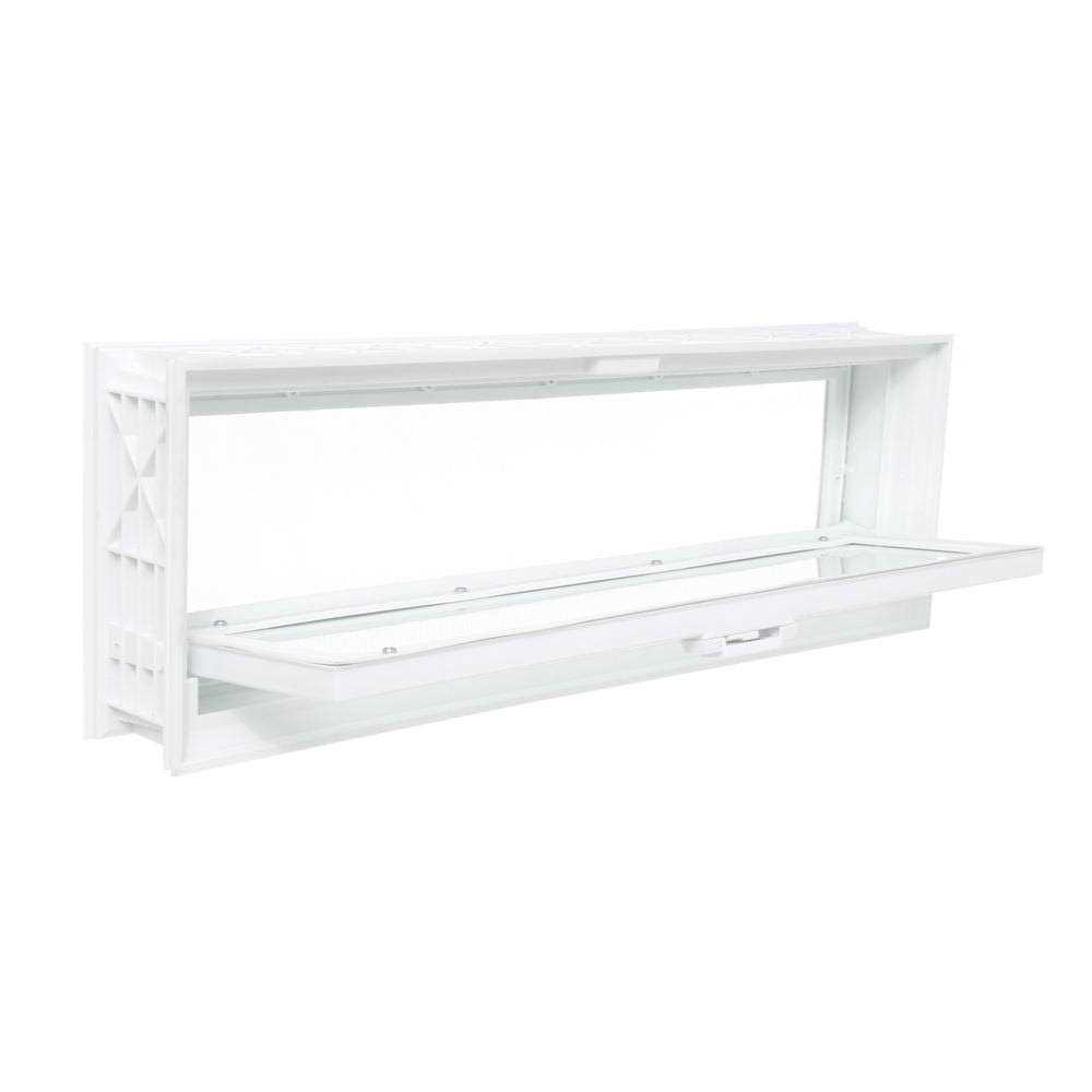 dopadeals 15.75 in. x 15.75 in. Hopper Vent with Screen for Glass Block Windows - Zenithce