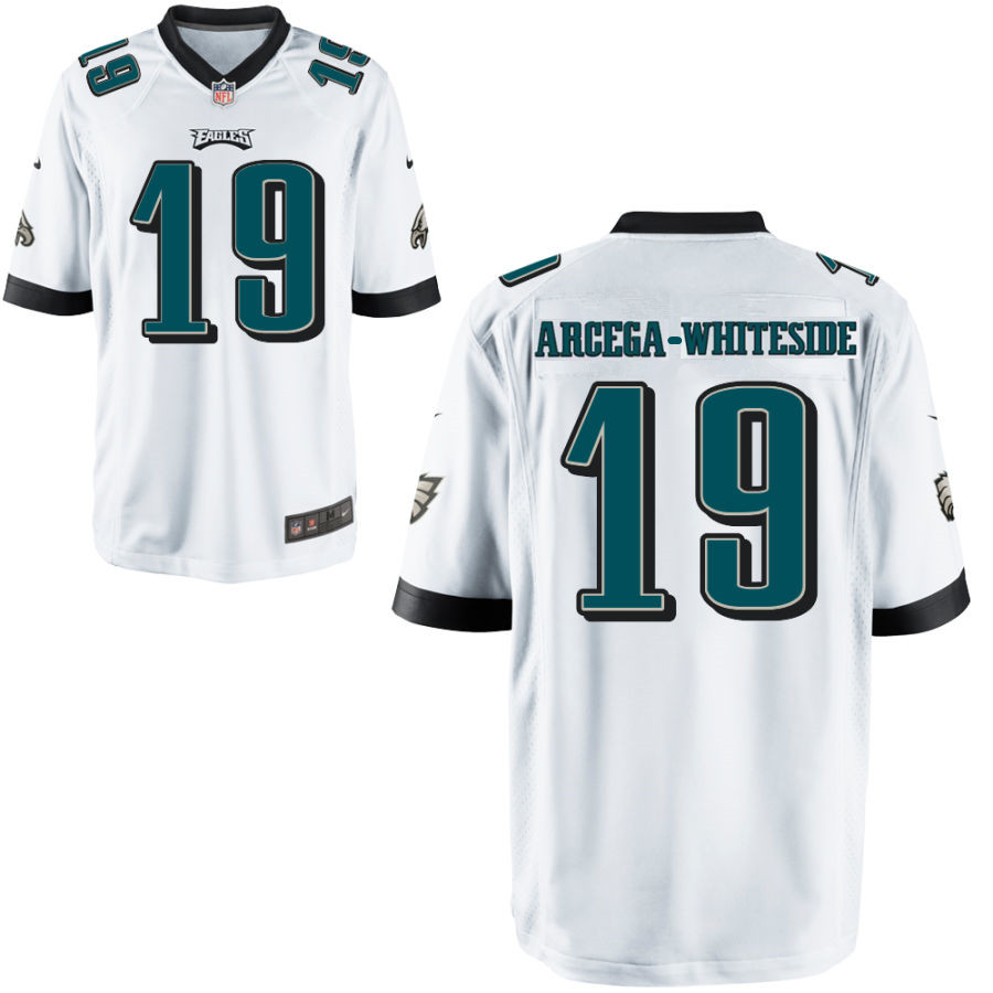 Eagles #19 JJ Arcega-Whiteside White Stitched Jersey - Zenithce
