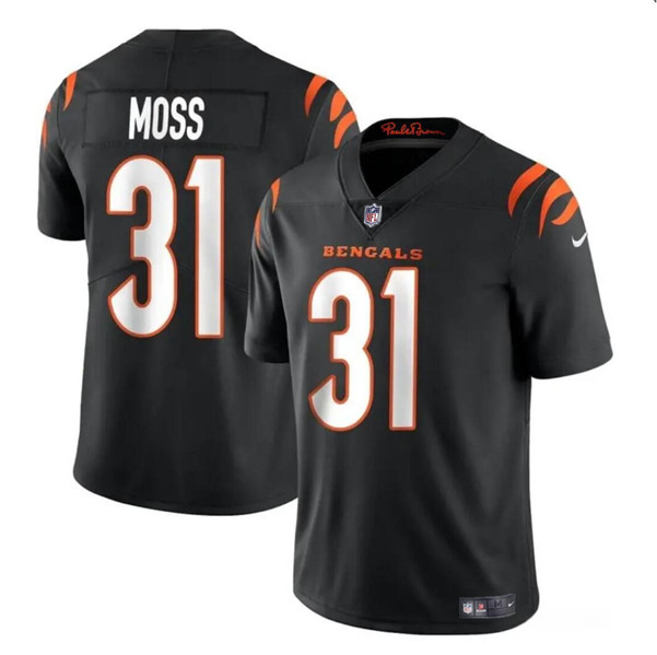 Cincinnati Bengals #31 Zack Moss Black Vapor Untouchable Limited Stitched Jersey - Zenithce