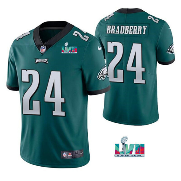 Philadelphia Eagles #24 James Bradberry Green Super Bowl LVII Vapor Untouchable Limited Stitched Jersey - Zenithce