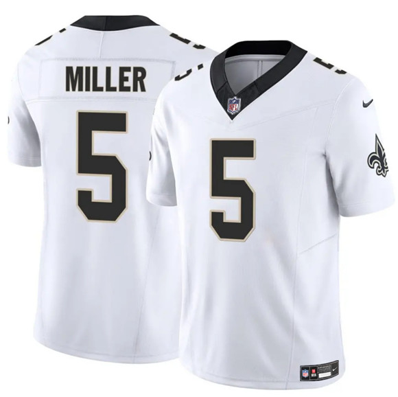 New Orleans Saints #5 Kendre Miller White 2025 F.U.S.E Vapor Limited Stitched Jersey - Zenithce