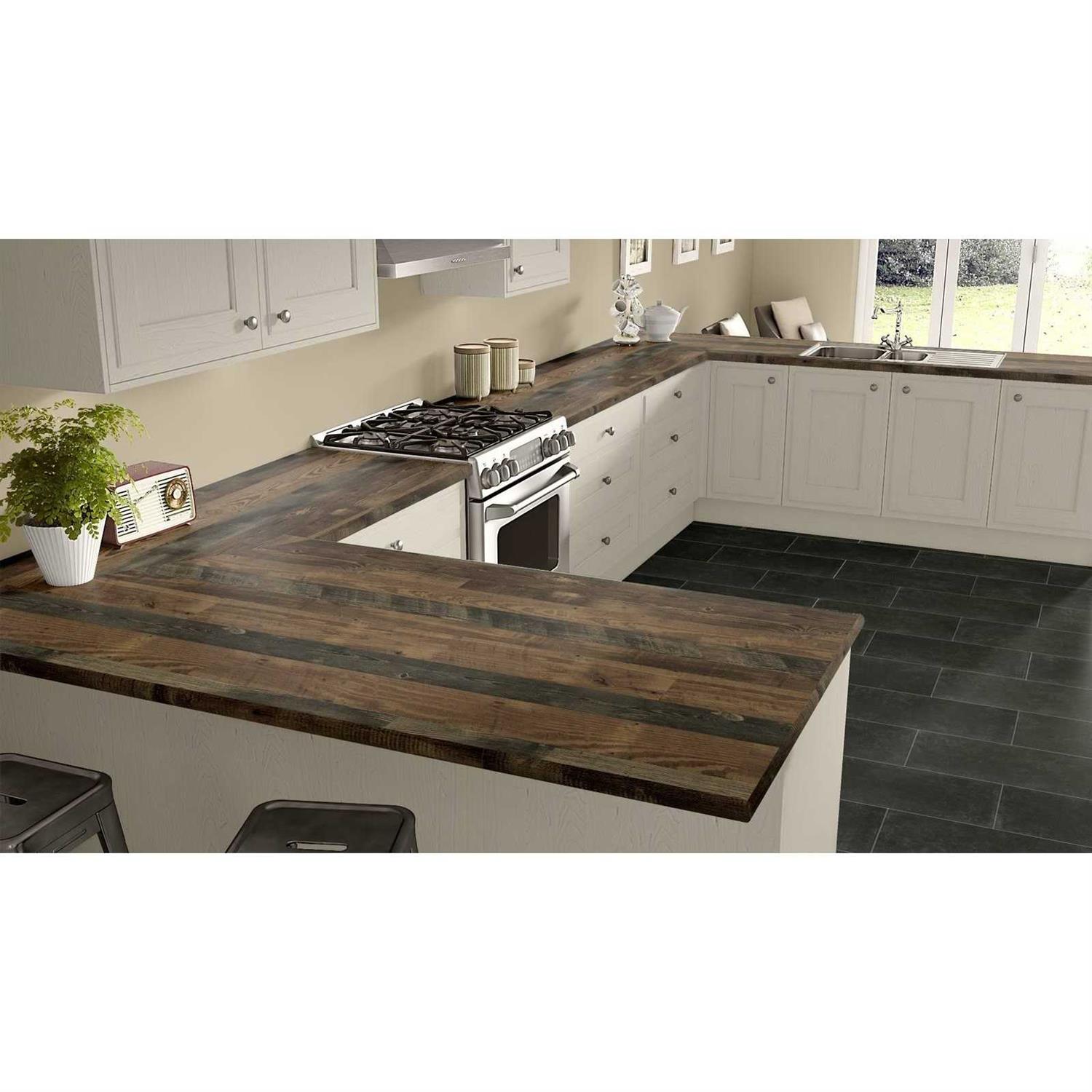 Wilsonart Laminate Sheet in Antique Bourbon Pine Premium SoftGrain - Zenithce