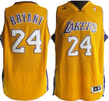 Los Angeles Lakers #24 Kobe Bryant Revolution 30 Swingman Yellow Jersey - Zenithce