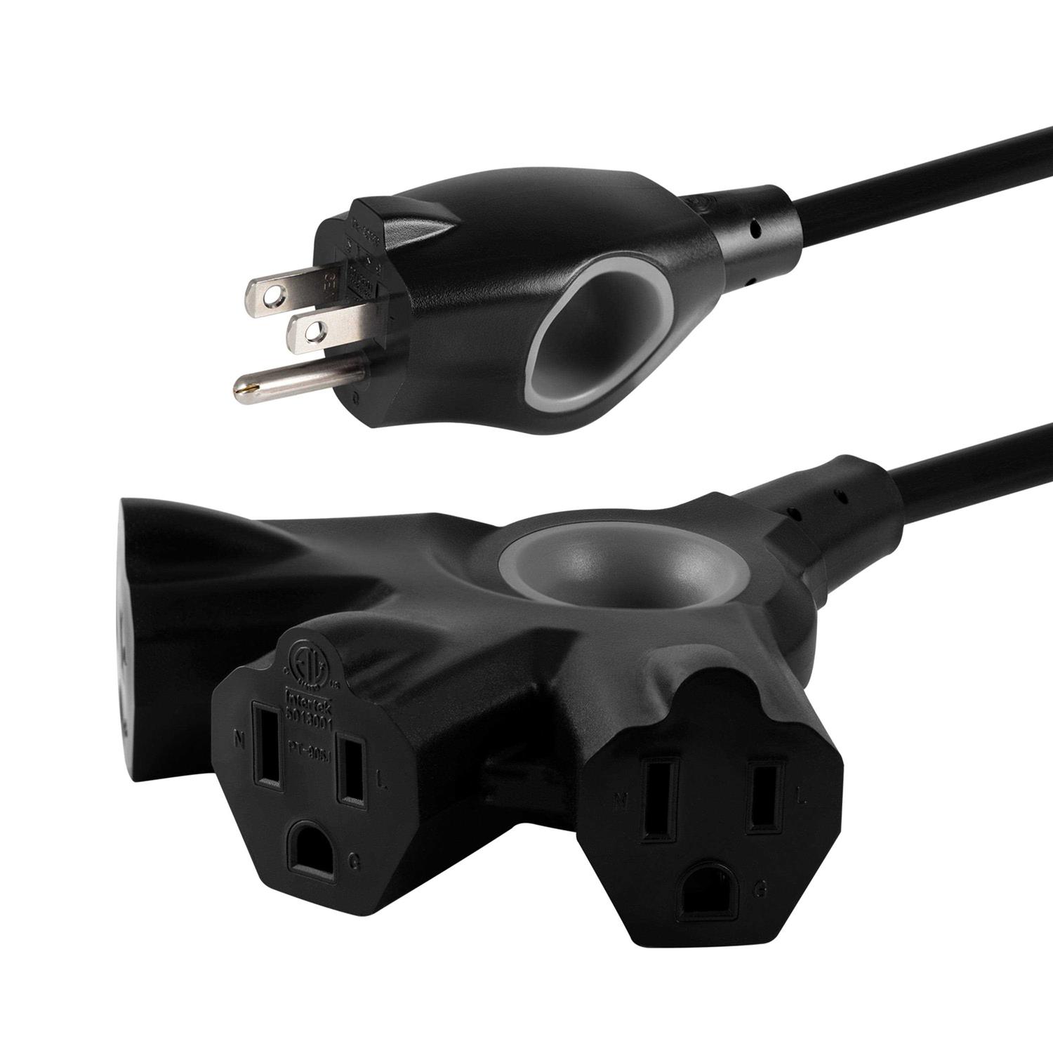 Philips EZGrip 3-Outlet 16 Gauge Indoor & Outdoor Grounded Extension Cord - Zenithce
