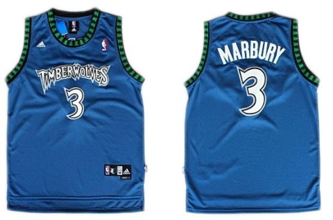Minnesota Timberwolves #3 Stephon Marbury Blue Swingman Jersey - Zenithce