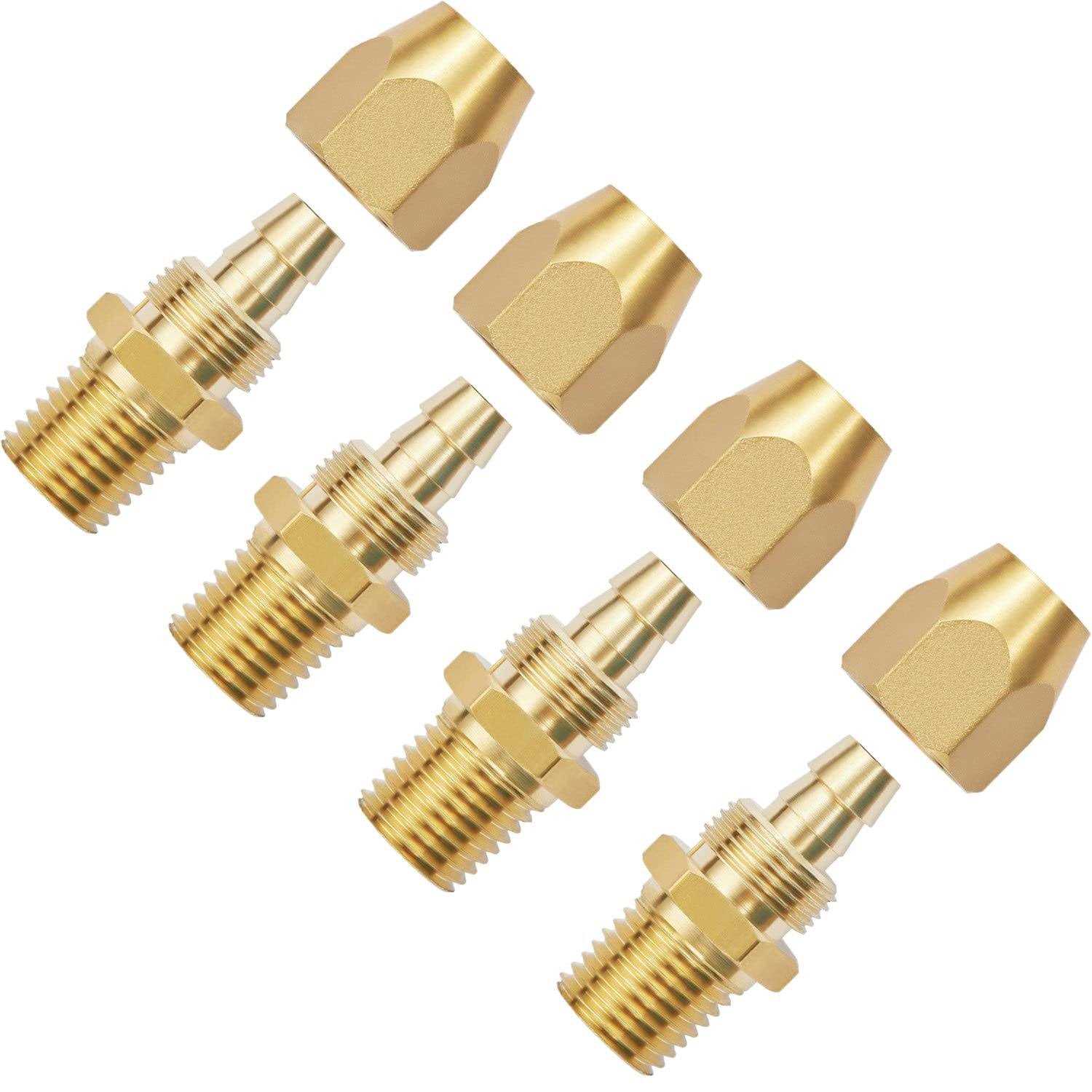 Pronese Premium Solid Brass Pneumatics Reusable Pu Hose-end Repair Fitting - Zenithce
