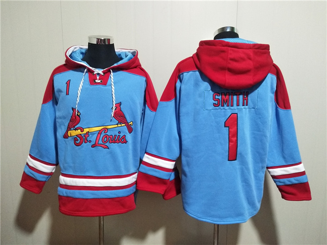 St.Louis Cardinals #1 Ozzie Smith Blue Ageless Must-Have Lace-Up Pullover Hoodie - Zenithce