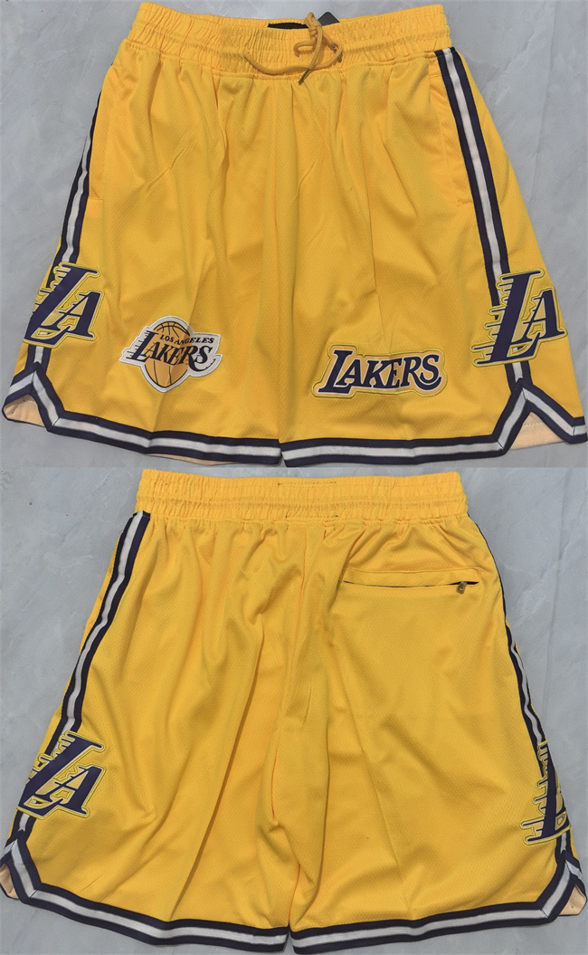 Los Angeles Lakers Yellow 2025 Shorts (Run Small) - Zenithce
