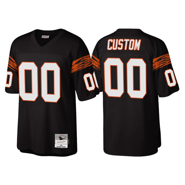 Cincinnati Bengals Customized Black Throwback Legacy Stitched Jersey - Zenithce