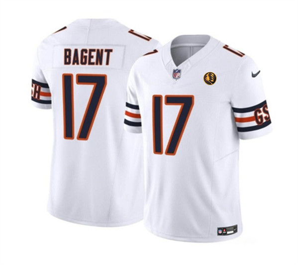Chicago Bears #17 Tyson Bagent White 2023 F.U.S.E. With John Madden Patch Vapor Limited Stitched Jersey - Zenithce