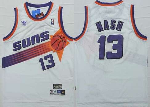 Phoenix Suns #13 Steve Nash White Hardwood Classics Soul Swingman Throwback Jersey - Zenithce