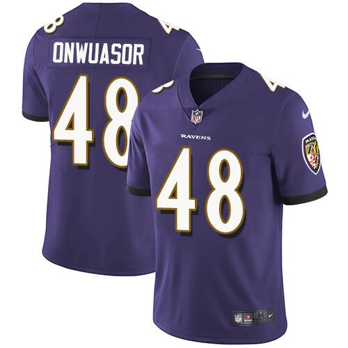 Baltimore Ravens #48 Patrick Onwuasor Purple Vapor Untouchable Limited Jersey - Zenithce