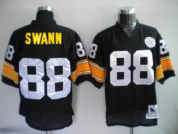 Mitchell Ness Steelers #88 Lynn Swann Black Stitched Throwback Jersey - Zenithce