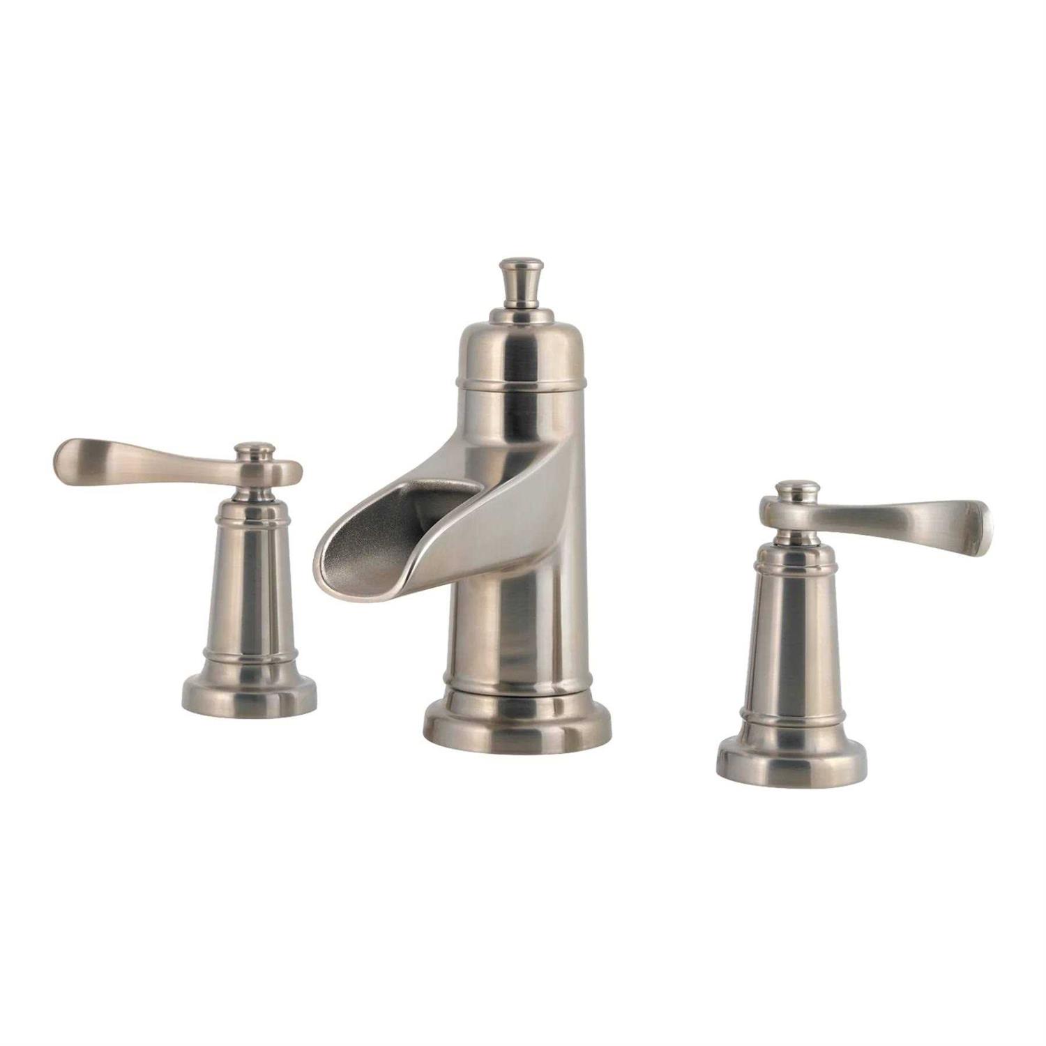 Pfister Allegan Spot Defense Stainless Steel 2-Handle Deck Mount High-Arc Kitchen Faucet - Zenithce
