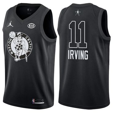 Celtics 11 Kyrie Irving Jordan Brand Black 2018 All-Star Game Swingman Jersey - Zenithce