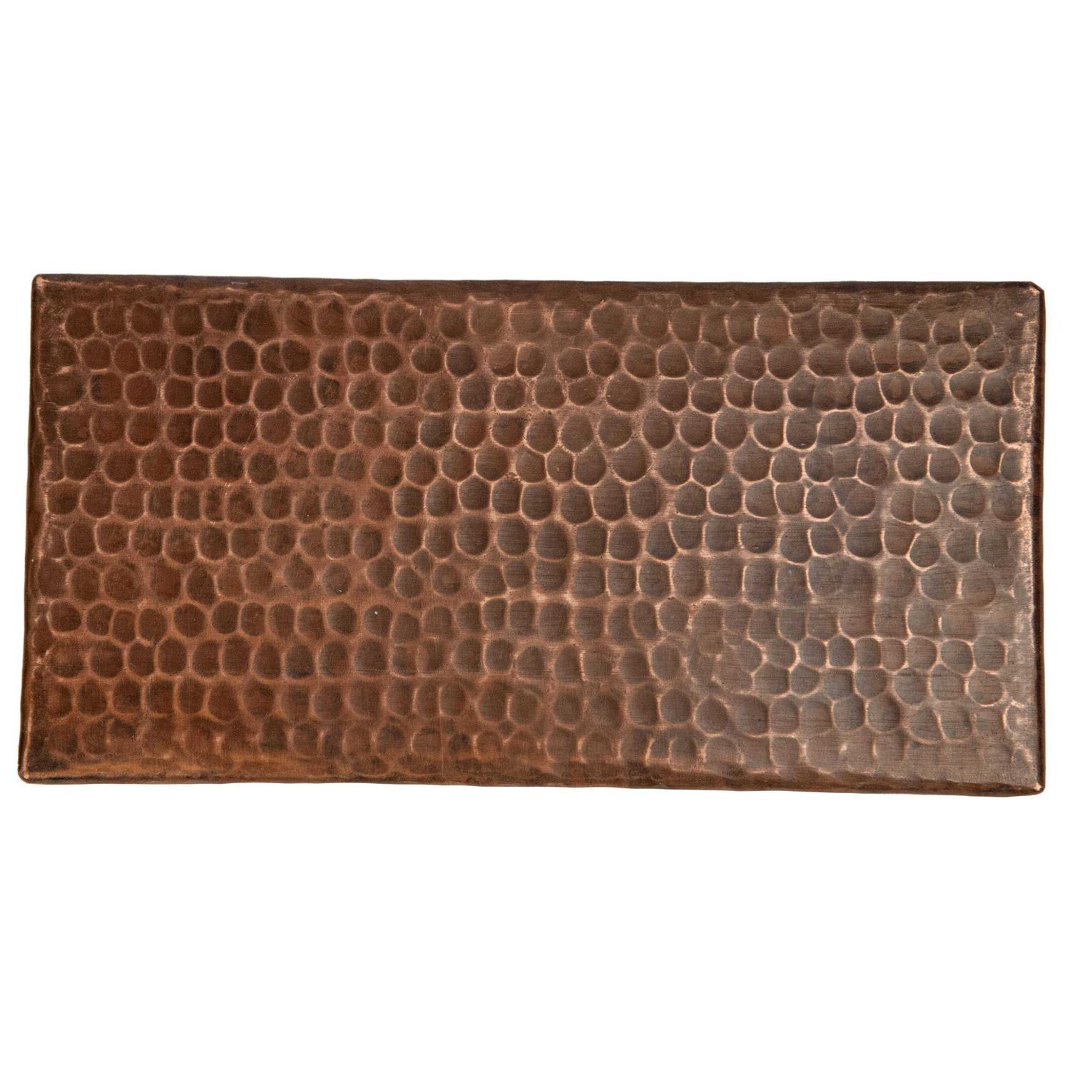 Premier Copper Products Hammered Copper Tile 4 x 8 T48DBH - Zenithce